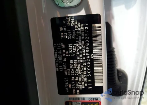 2023 Kia Sportage X Line из США, поврежденный, VIN 5XYK6CAF9PG025737